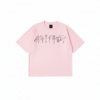 Hairstylist T-Shirt with floral salon tool print on black cotton fabric