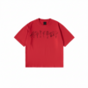 Hairstylist T-Shirt with floral salon tool print on black cotton fabric